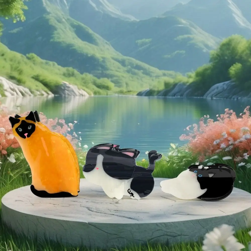 

Fashion Acetic Acid Acetate Cat Hair Claw Pet Hairpin Animal Hair Clip Headdress Korean Style Shark Clip Daily