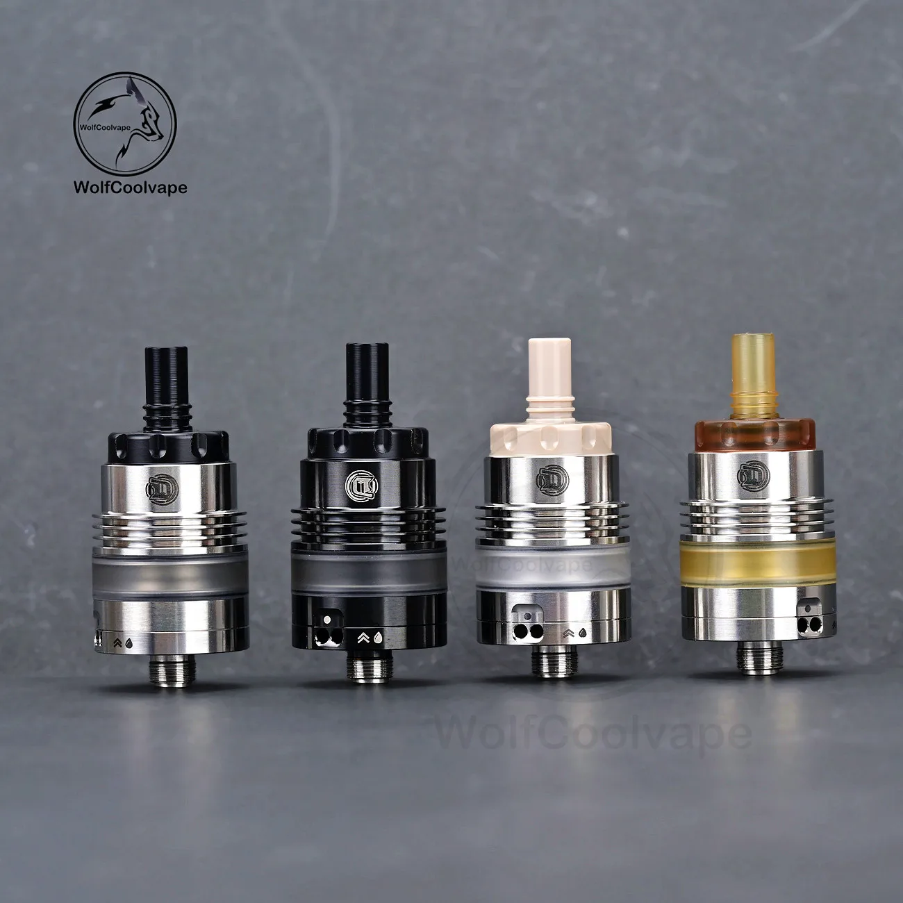 Wolfcoolvape Monarchy OST RTA Atomizer 22mm DL Style Silver Tank with 2/2.5/3/3.5mm Air Pins Rebuildable Vape RTA