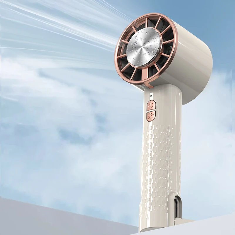 GérMini-Ventilateur à Main Portable de Refroidissement par Air, USB, Petit Ventilateur Turbo, Rechargeable, Cadeau d'Été, Nouvel Arrivage