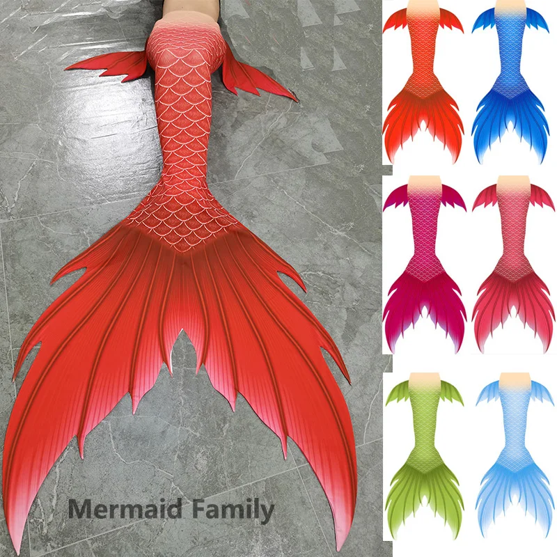 New Design Mermaid Tail Adult With Durable and Stretchy Fabric Fish Skin Tail Swimming with Bikini Top for Swimming and Diving