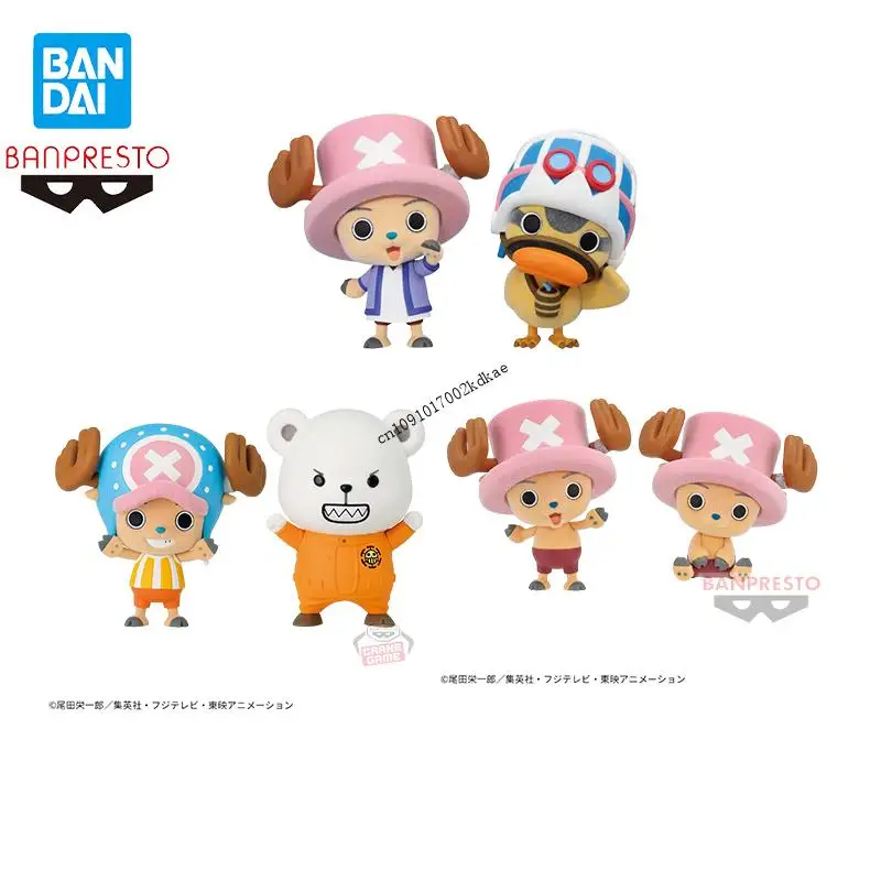 En Stock Bandai Banpresto Original de una pieza esponjoso Puffy Tony Chopper Karoo Bepo figura coleccionable de escritorio personajes de Anime