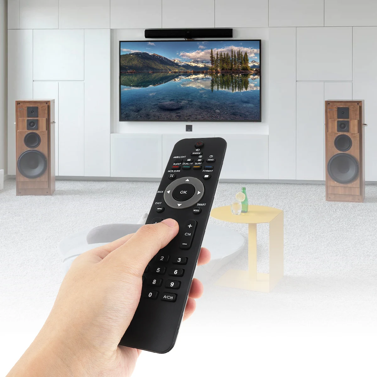 交換用 433MHz IR テレビリモコン、長距離伝送フィット、フィリップス 242254902454 テレビ用