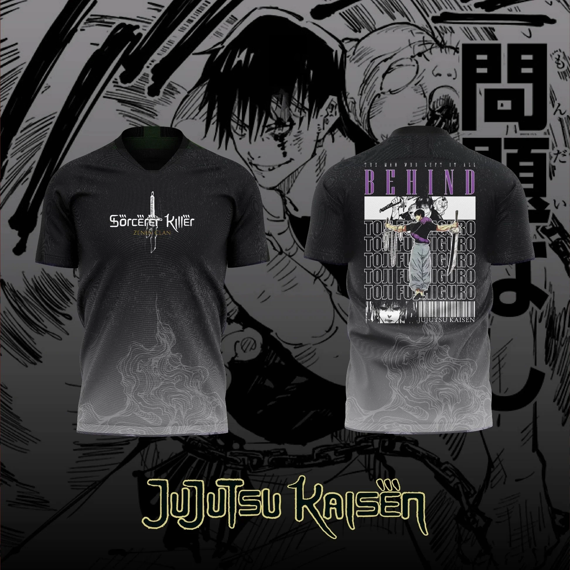 2026 Bandai Jujutsu Kaisen Anime TOJI TOJI FUSHIGURO 3D Print Football Jersey for Men's Tshirt Summer Sports Casual Tees Kids