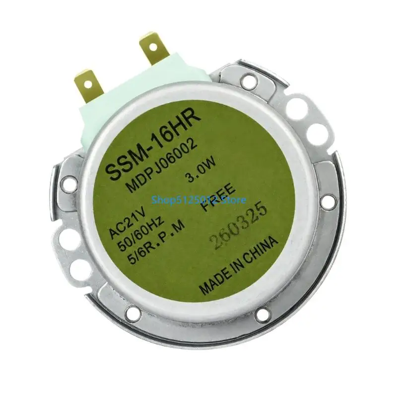 G8TC Microwave Tray Drive Motor with Three-Step Removal and Installation Process, Metal Construction, Flanged Housing and Two