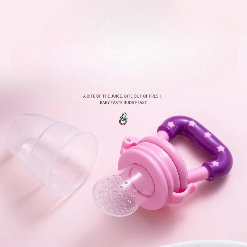 Anneau de dentition et mangeoire à fruits 2 en 1 pour bébé, sucette 100% en Silicone de qualité alimentaire avec anneau facile à saisir, outil apaisant pour soulager les gencives pour nourrissons