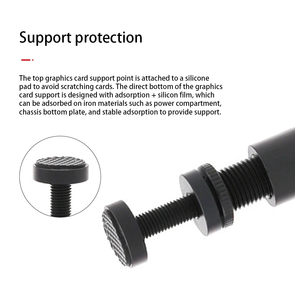 Aluminium Computer Graphics Card Holder Electroplated GPU Support Stand