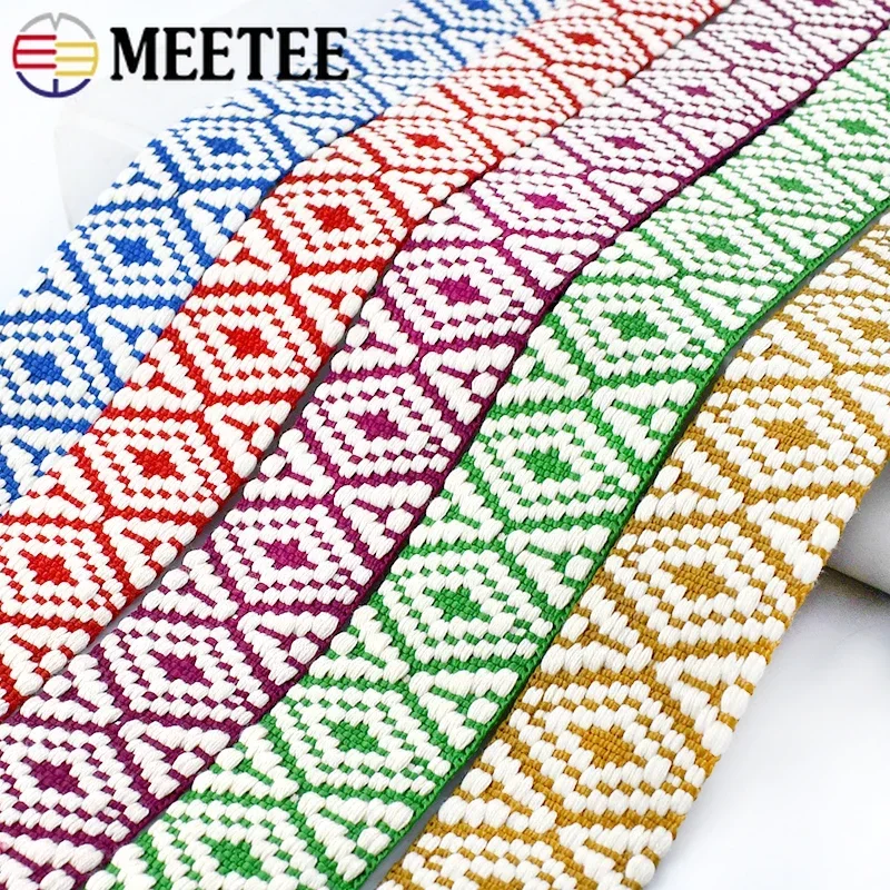 2-10Meters 38mm Cotton Webbing Tapes for Bag Strap Canvas Belt Jacquard Ribbons DIY Clothing Bias Binding Sewing Accessorie