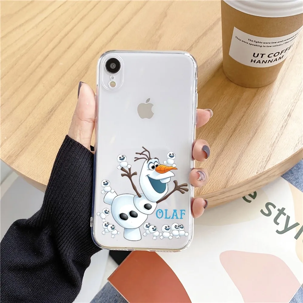 Olaf Snowman Frozen Phone Case For Iphone 15 11 13 14 Pro Max 7 8 Plus X Xr Xs Max Se2020 12mini Transparent Cover