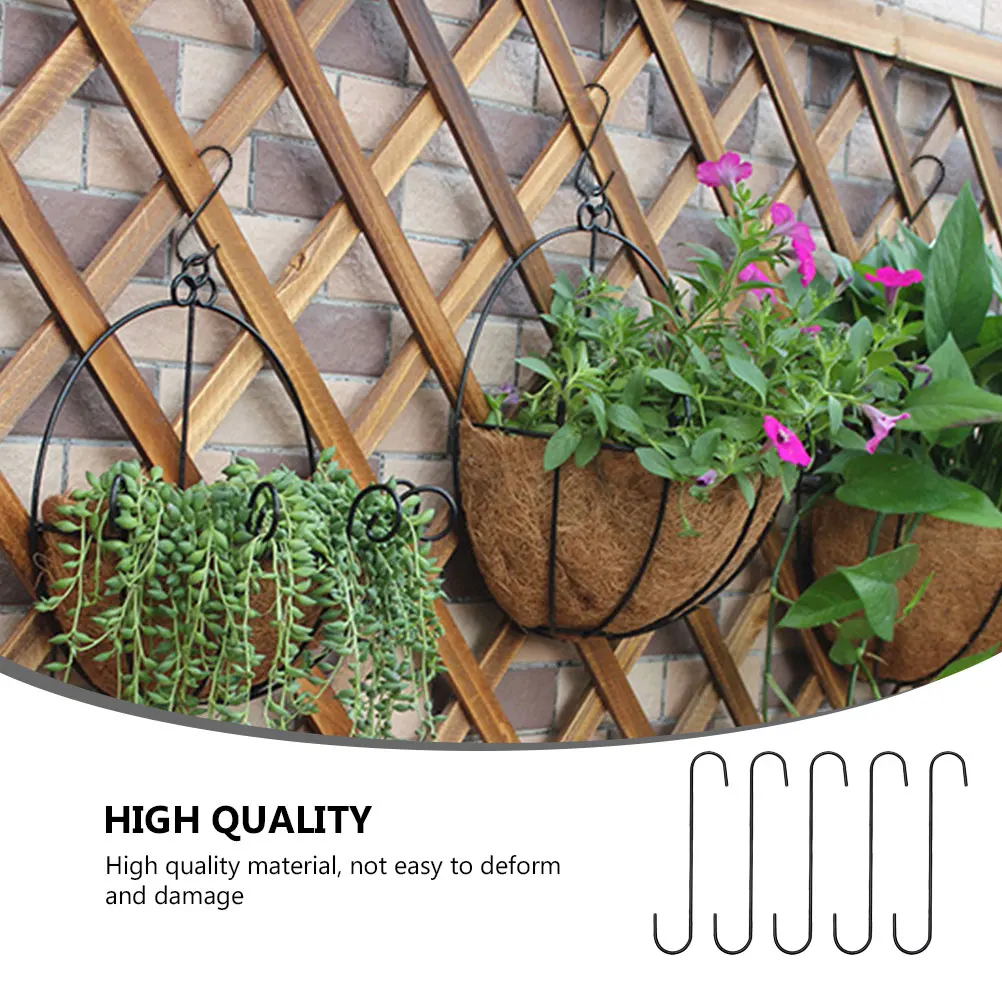 

5 PCS Plant Hanger Multifunctional Metal Hook Bird Feeders for Outdoors Planter Hooks Flowerpot
