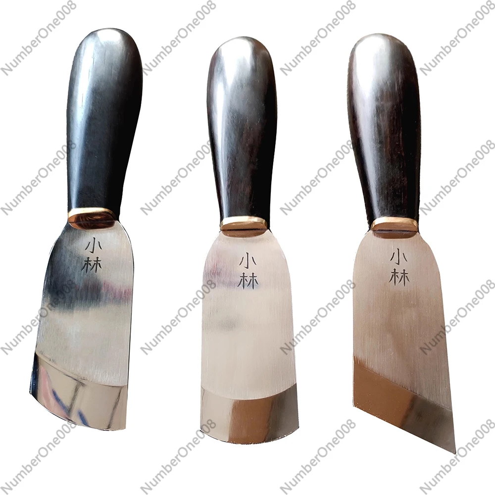 High-End Leather Thinning Knife Handmade Leathercraft Super Sharp Cutter Mirror Polished DC53/ASP60/HSS Steel Blade Ebony Handle