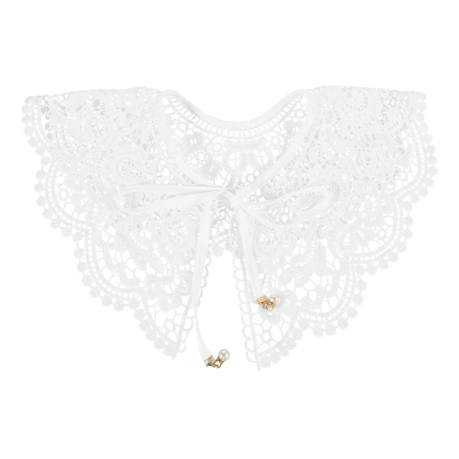 Collar falso de encaje calado Floral desmontable para mujer, accesorio de cuello de camisa, blusa elegante, mejora, versátil, informal, Formal