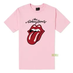 Rolling Stones Zespół rockowy Nadruk graficzny Letnia koszulka damska Casual Oversize Tshirt z krótkim rękawem Moda Odzież uliczna