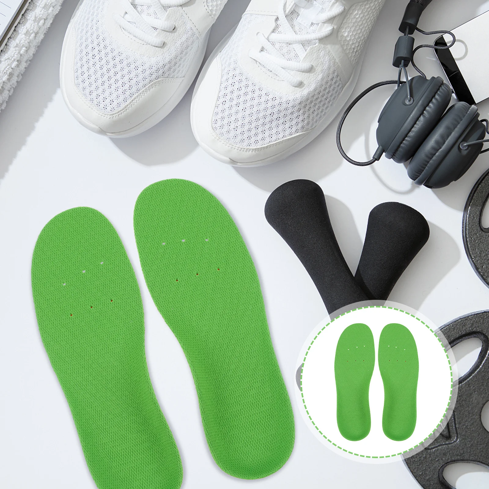 

1 Pair Breathable Arch Support Insoles Flat Feet Foot Care Shoe Cushion Sweat Absorption Comfortable Women Men Orthotics Pad