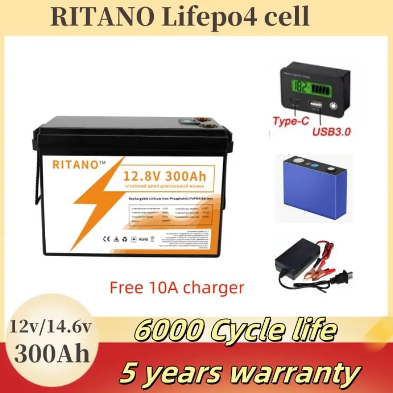 

deep cycle battery 12v lifepo4 50ah 100ah 200ah rechargable 12 v 12.8v 300ah lithium batteries pack solar energy storage