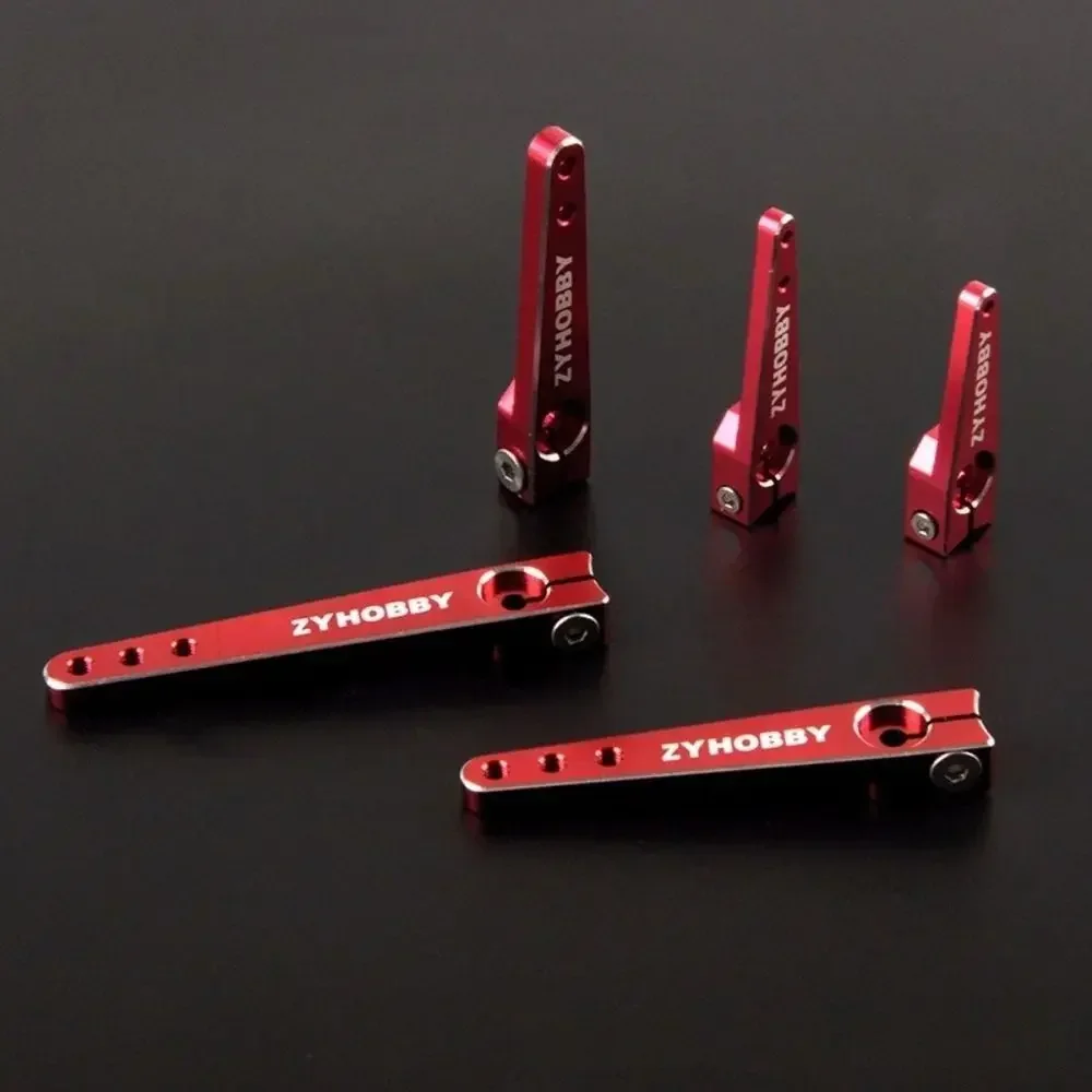 New Aluminum Alloy CNC Servo Arm 25T 1/1.25/1.5/1.75/2 Inch Servo Swing Arm Red Durable Steering Horn for RC Airplane