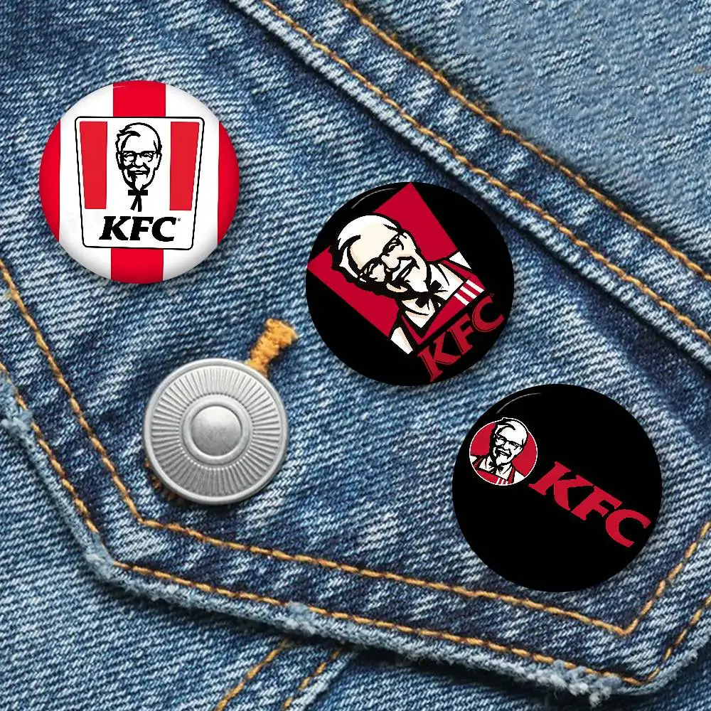 K-Kfc Logo 58mm Animals Funny Brooches Badge Backpack Clothes Gift