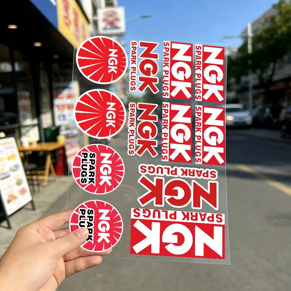For NGK Reflective Motorcycle Stickers Waterproof Vinyl Decals for Motorbike Helmet Fuel Tank Bike