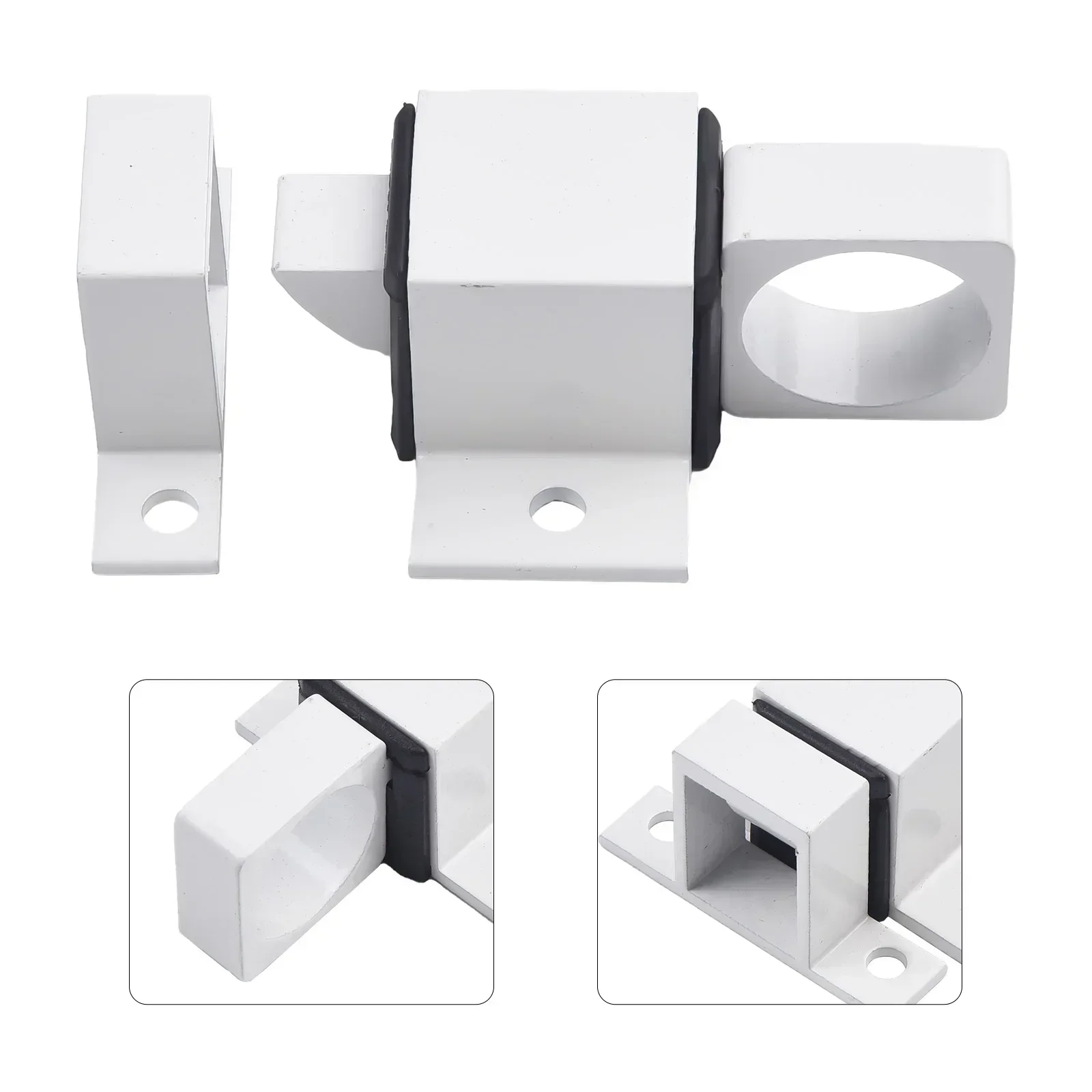 Perno de cierre automático cuadrado, pestillo utomático gris, seguridad, 47,5x22mm