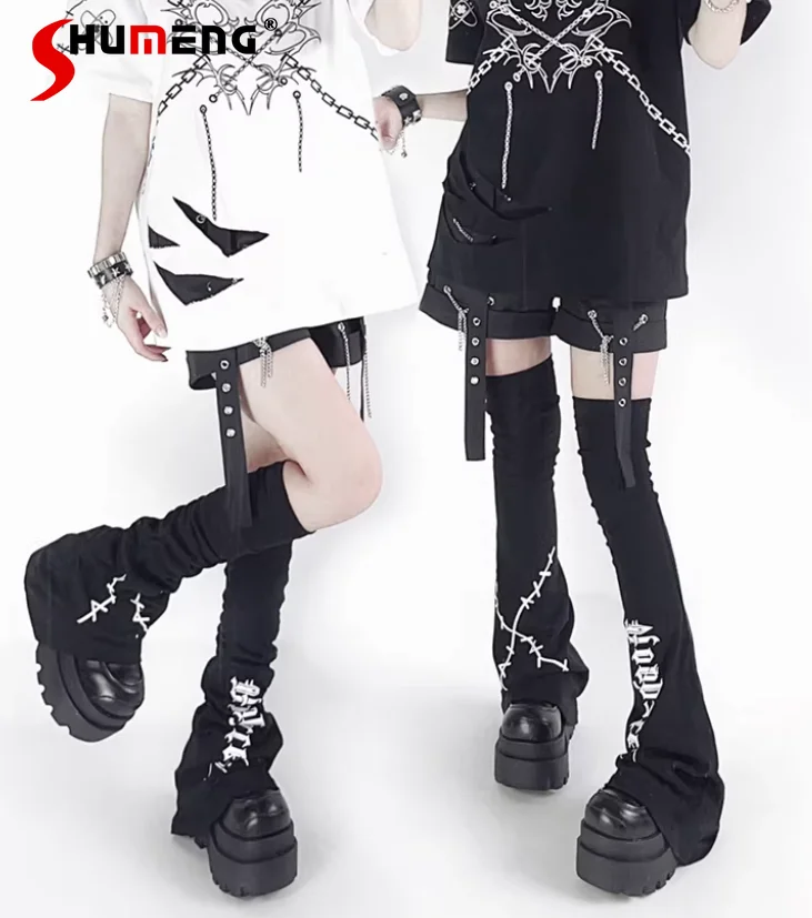 

Subculture Harajuku Women Y2k Gothic Lolita Over Knee High Sock Spicy Girls Kawaii Lace Long Socks Foot Cover Punk Leg Warmers