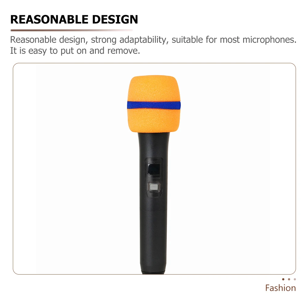 

5pcs Microphone Windproof Sponge Covers Thickened Mic Protective Covers Dust Saliva Protection Compatible Most Mics Useful Mic