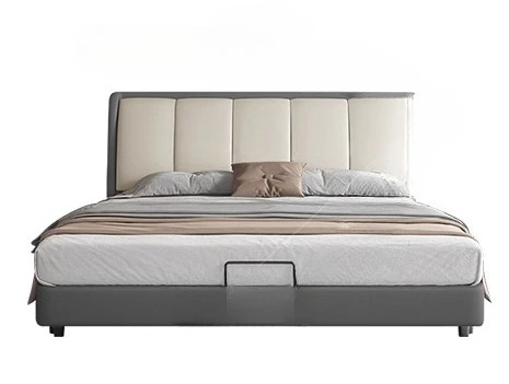 

Fabric bed modern and simple, double bed small apartment master bedroom technology cloth