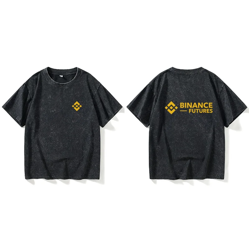 

Футболка Binance Cryptocy Virtual cy T-irt ort Sve round Ne, мужская, черная, больших размеров, летняя, для мужчин
