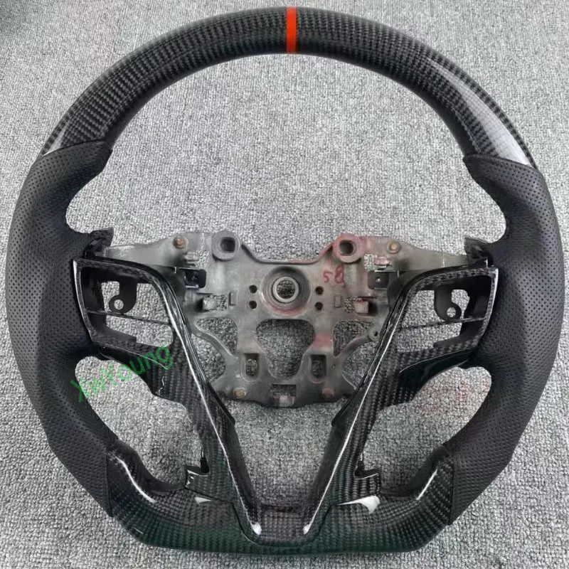 For Hyundai SantaFe IX45 ix45 100% Real Carbon Fiber Leather Steering Wheel