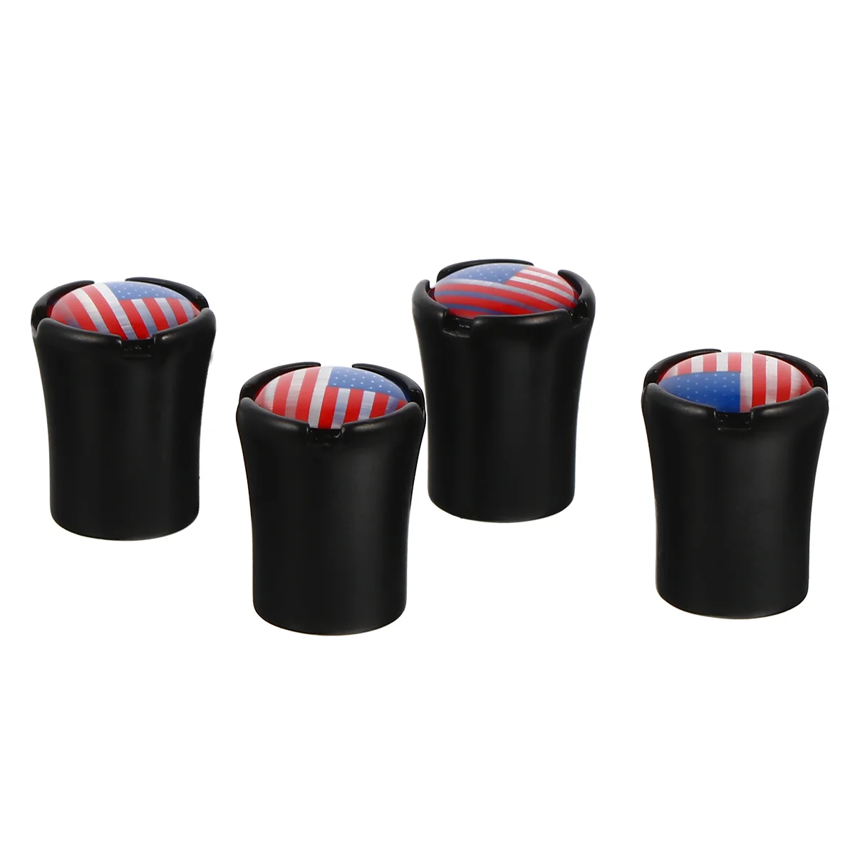

4 Pcs Cap Gas Nozzle Valve Cover Enhance Tire Appearance Stainless Steel Funny Caps Air