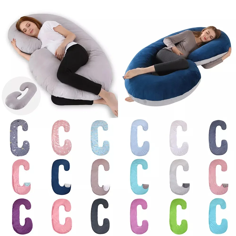 

C-образная наволочка для беременных и кормящих мам, сменная наволочка для тела, используется для подушек для беременных, поддержка сна, наволочка для ног