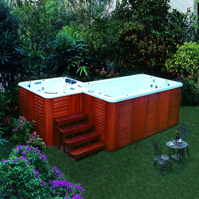 Piscina portatile per idroterapia combinata con vasca idromassaggio