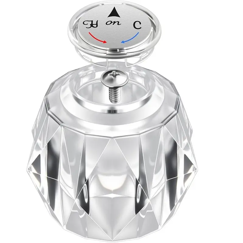 

AT29-RP2391 Shower Handle Replacement For Delta - Clear Acrylic Knob With Offset Hole - Compatible With RP212 Ball Assembly