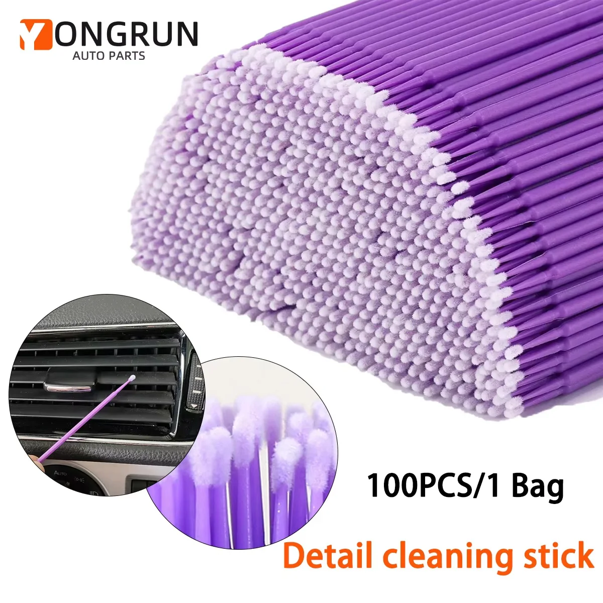 100/200 قطعة فرشاة صغيرة فائقة الدقة إبرة نانو أعواد قطنية فرشاة تفصيل السيارات المتاح الطلاء إصلاح رأس فرشاة صغيرة