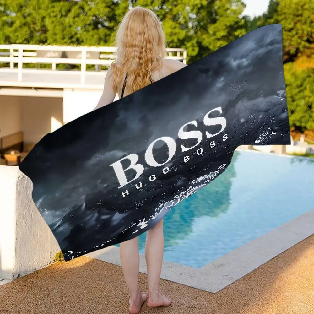 Fashion Brand H-Hugo B-Boss Luxury Beach Towel Colorful Bath Towels for Girl Microfiber Quick Dry Custom Sand Free Beach Spa Gym view 3