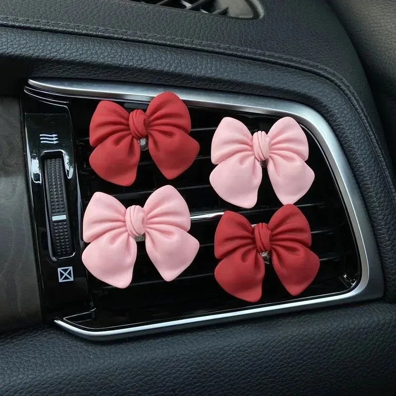 Bow-knot Car Air Vent Freshener Perfume Clip Woman Car Art Air Conditioning Clip Car Interior Decoration Accessories