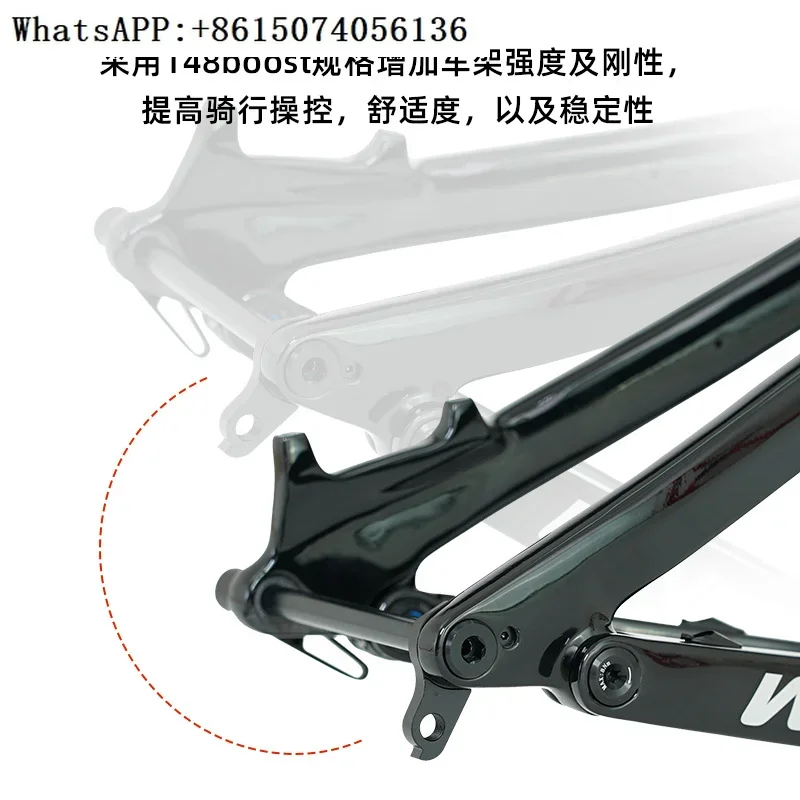 Rapid descent bicycle frame carbon brazing soft tail bicycle 27.5 inches 29