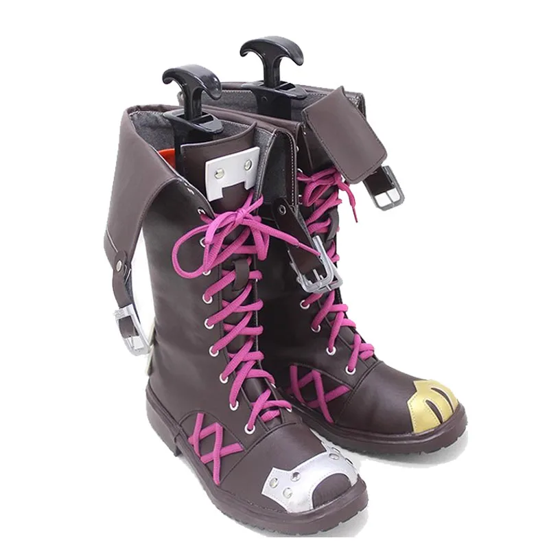 Arcane Jinx Cosplay Schuhe LOL ADC The Loose Cannon Lederstiefel Rollenspiele Damen Performance Schuhe in Spielen Halloween