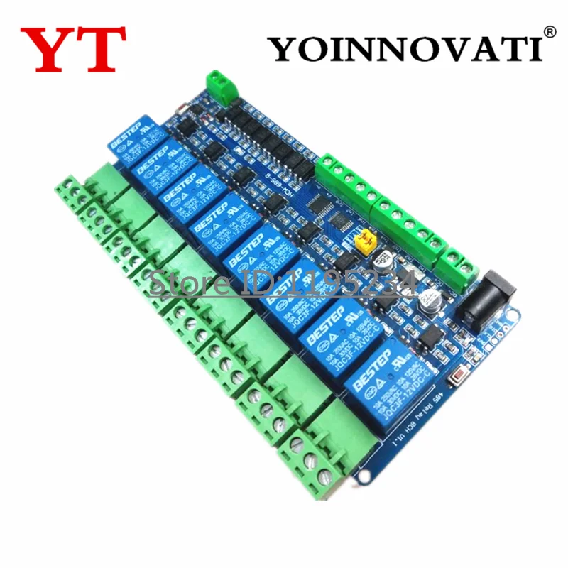 Modbus RTU 8 Channel Relay Module 485 TTL Communication 8-Channel Input Relay Module Relay Output Board Module