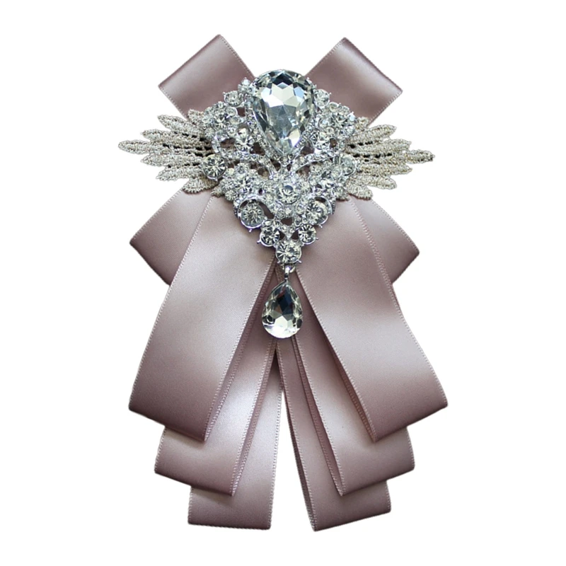 Jabot Collar Brooch Pin Fashion Neck Tie Bow Tie for Rhinestone Brooch Collar Fl