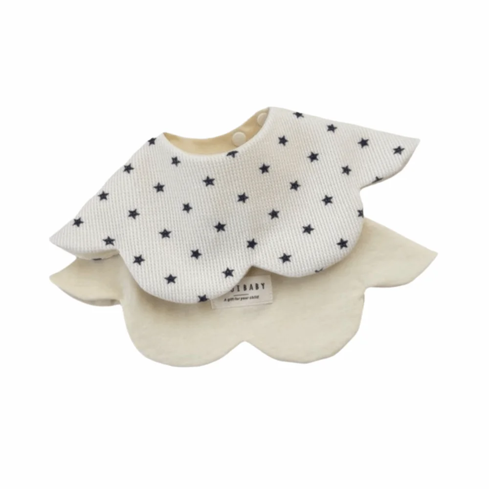 

Reversible Cartoon Baby Feeding Bib Cotton Soft Texture Baby Drool Bib Skin-friendly Absorbent Teething Bib Newborn Care