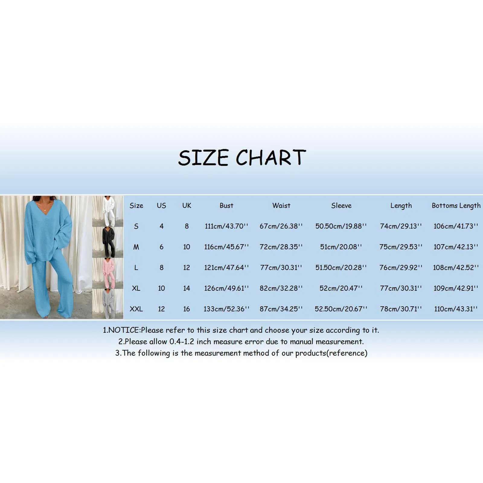 2023 Autumn Casual Sweater Pant Sets Fashion Sporty Pullover+Elastic Wide Leg Trousers Solid Color Home Sets Sexy Collar Outfits