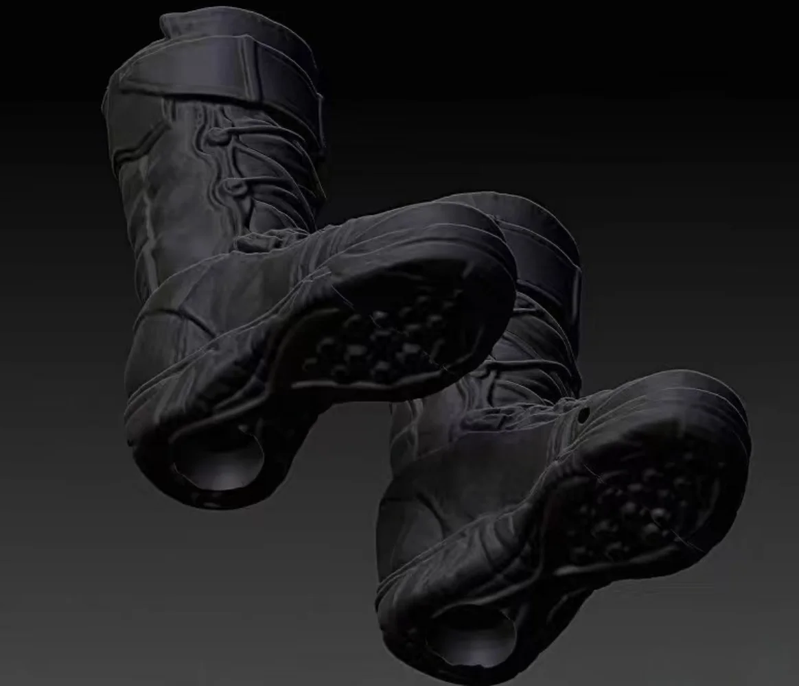 Modelo de Botas Táticas em Escala 1/12 para Soldados de 6'' Nota