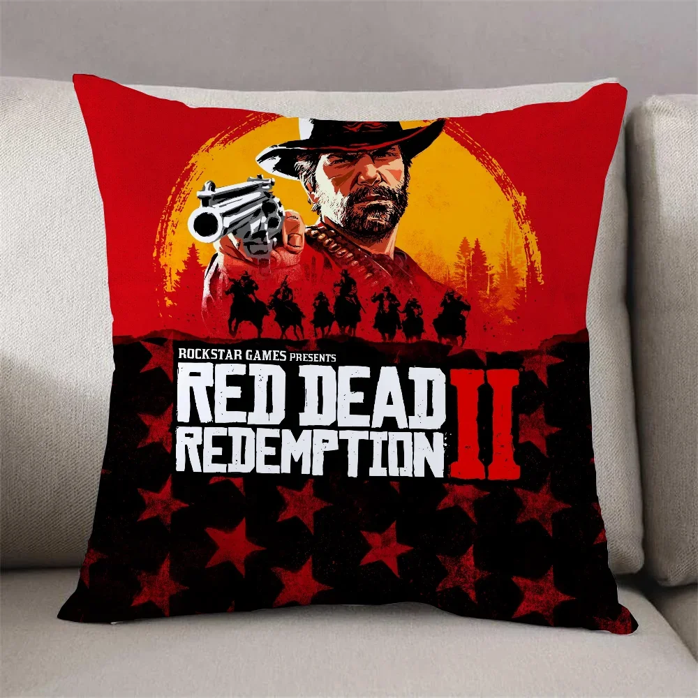 Red Dead Redemption Decorative Pillowcase Decor 40x40 Cushion Cover 45x45 Cushions Covers Pillowcases 50x50 Pillow Cases 45*45 ×