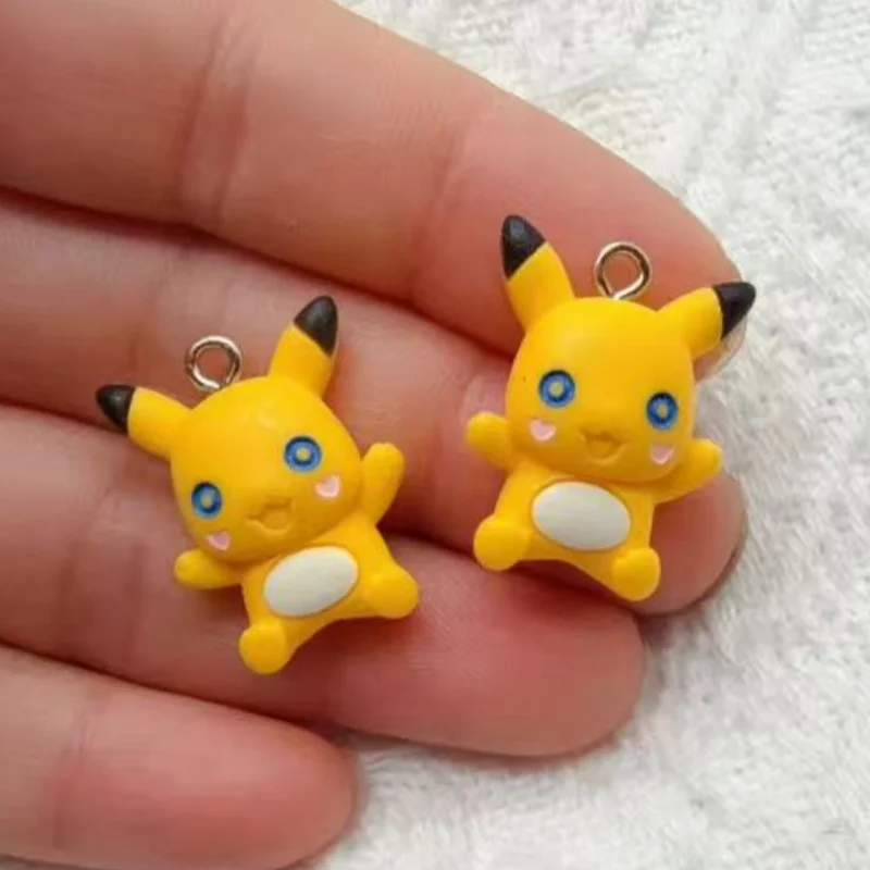 10pcs resin cartoon pendant, DIY jewelry making earrings, keychain accessories image 2