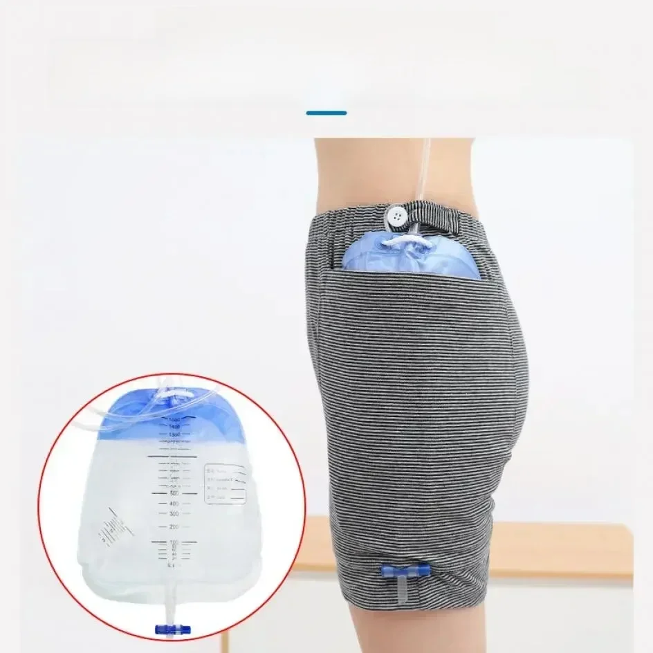 Portable Wearable Urine Bag Patient's Incontinence Pants Profession Double Pocket Design Drainage Bags for Elderly Stoma Healthy