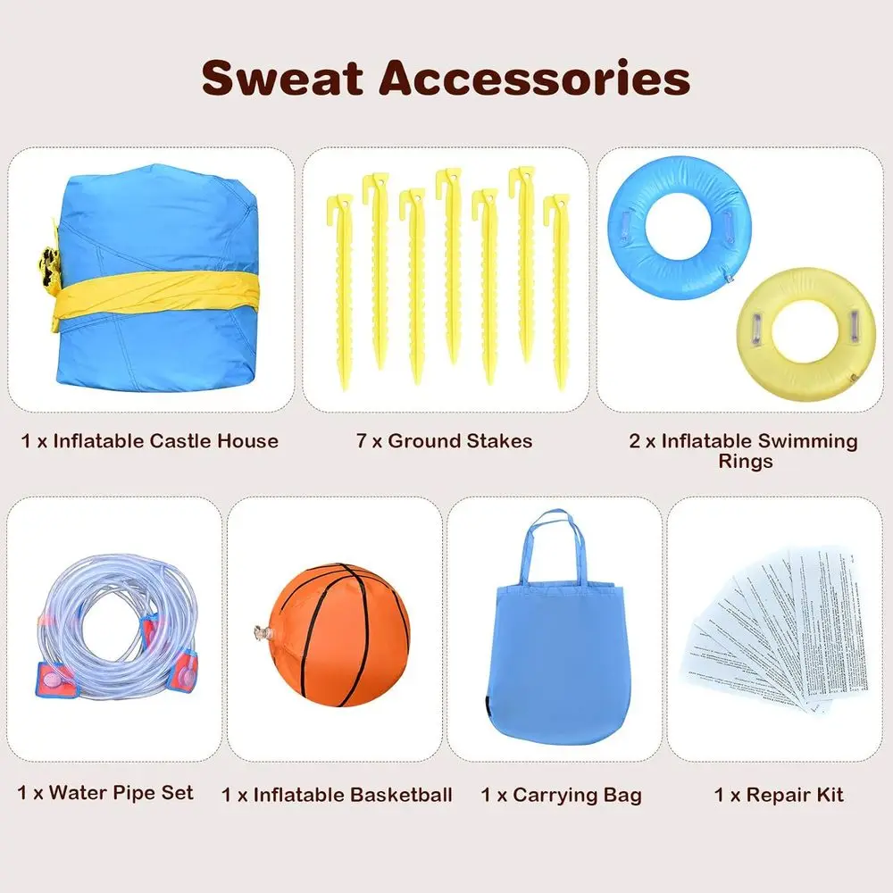 Dmuchana Zjeżdżalnia Wodna, Podwójne Długie Zjeżdżalnie Gigantyczny Park Wodny Zjeżdżalnia Wodna Dmuchane Elementy z Ścianą do Wspinaczki i Basenami do Zabawy, Na Zewnątrz