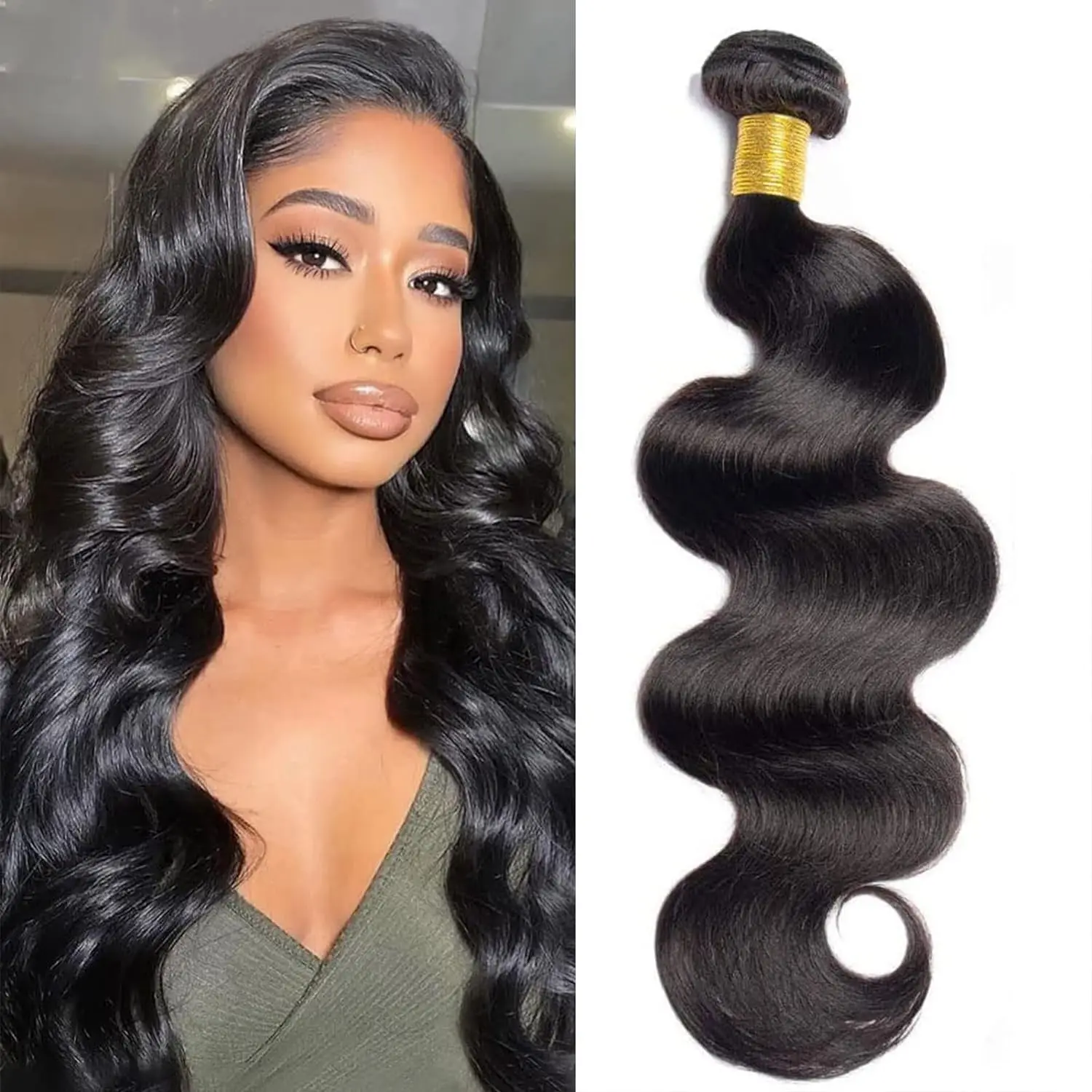 Bundels van echt haar Body Wave-bundels Echt haar 100% onverwerkte Braziliaanse maagdelijke haarbundels Aanbiedingen Echt haar Natuurlijke kleur