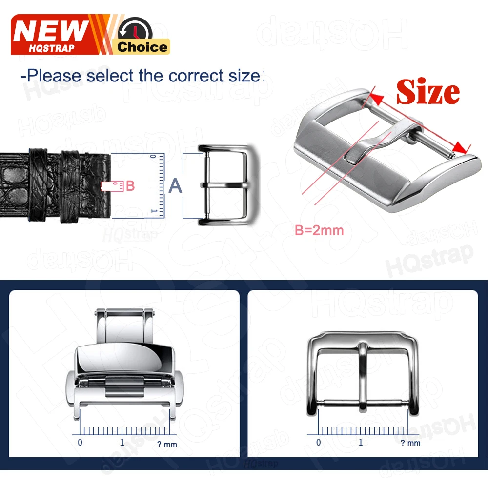 1/4pcs Pin Clasp Watchbands Button Stainless Steel for Watch buckle 16mm 18mm 20mm 22mm Watches Accessories Watch Repair Tools