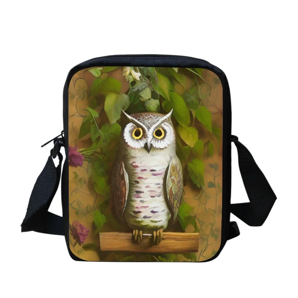 

Cartoon Owl Animal Pattern Print Cross Body Bags For Girls Boys Multifunctional Wild School Bag Kids Child single shoulder bag