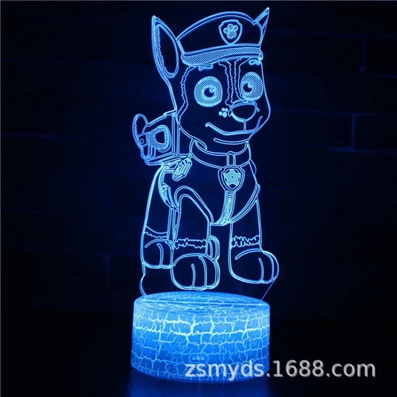 Cartoon Paw Patrol Series 3D Lamp Anime Figure Bedside Table Lamp Led Night Lamp Creative Ornaments Children Toys Birthday Gifts