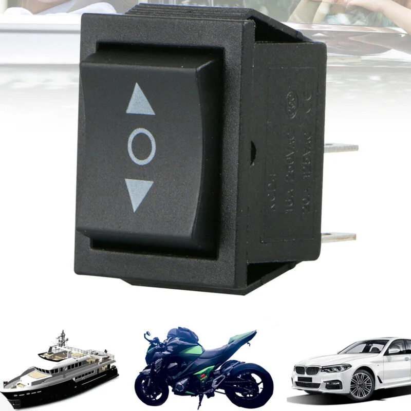 6 PIN DPDT Double Pole Double Throw 20 Amp Momentary Rocker Switch Waterproof Momentary Push Button Switch